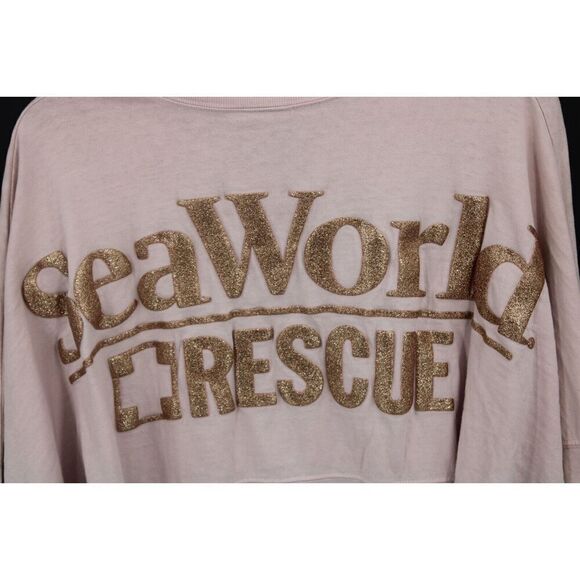 SPIRIT JERSEY SEAWORLD XL WOMEN Pink Rose Gold Sweatshirt - Picture 5 of 7